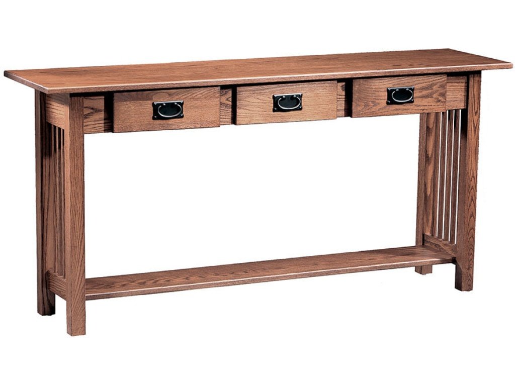 Mission 3-Drawer Sofa Table