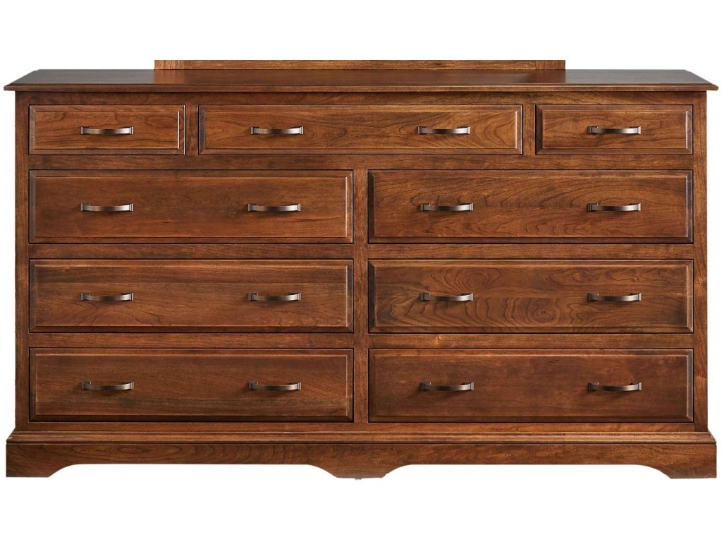 Carriage Solid Wood 9-Drawer Double Dresser