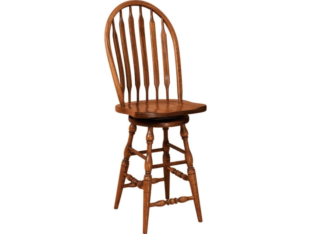 Bent Paddle Swivel Bar Stool