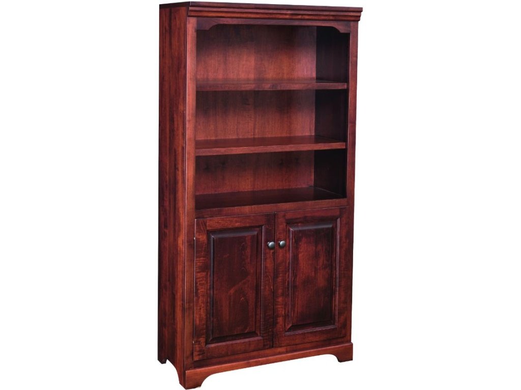 60” Bookcase W/Bottom Doors