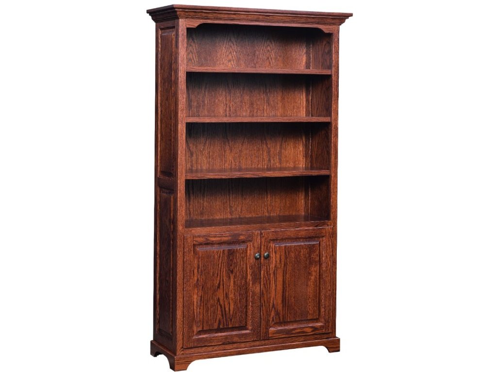 72” Bookcase W/Bottom Doors