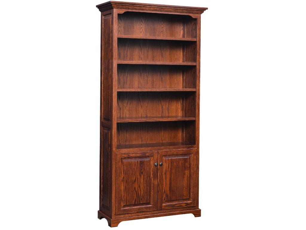 84” Bookcase W/Bottom Doors