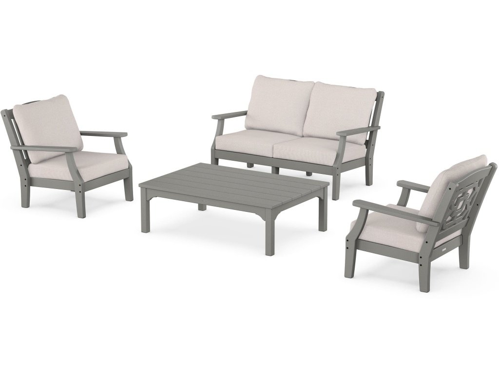 Chinoiserie 4-Piece Deep Seating Set With Loveseat