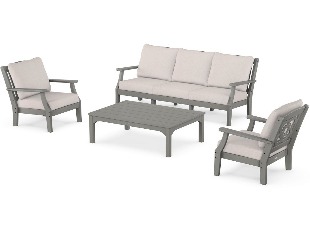 Chinoiserie 4-Piece Deep Seating Set With Sofa