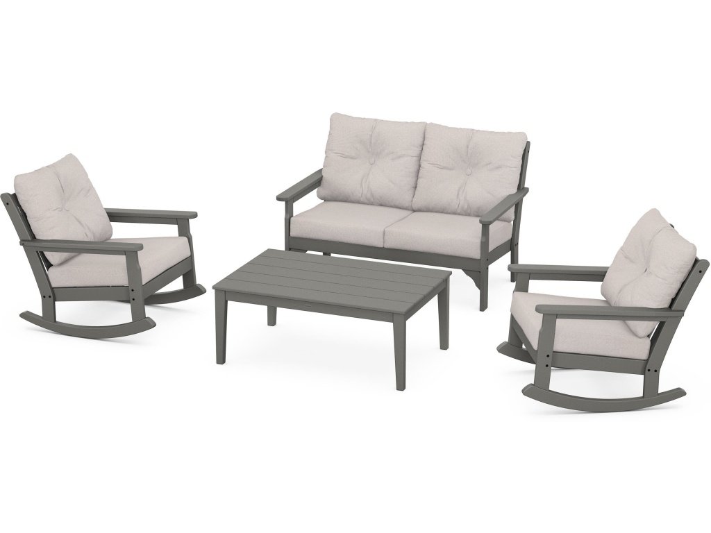 Vineyard 4-Piece Deep Seating Rocking Chair Set