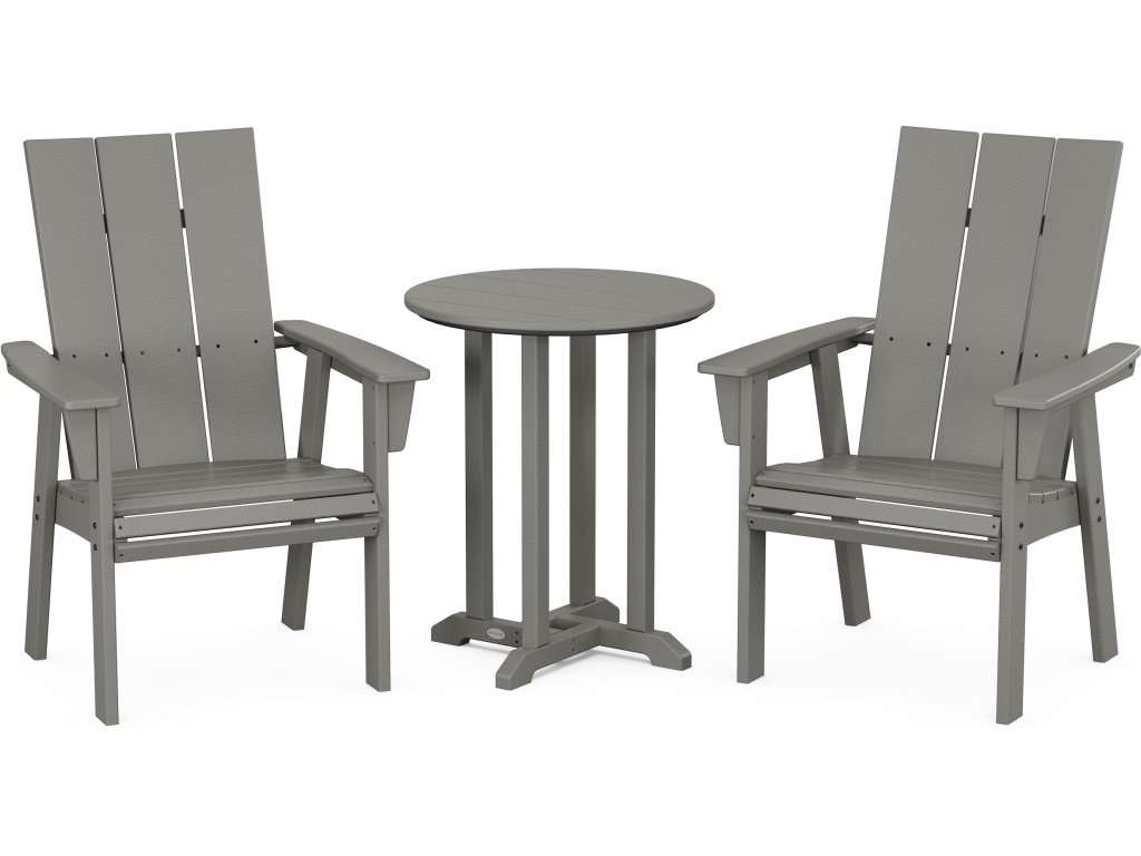 Modern Adirondack 3-Piece Round Dining Set