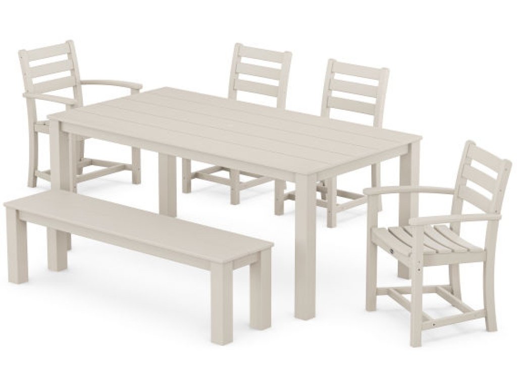 Monterey Bay 6-Piece Parsons Dining Set with Bench