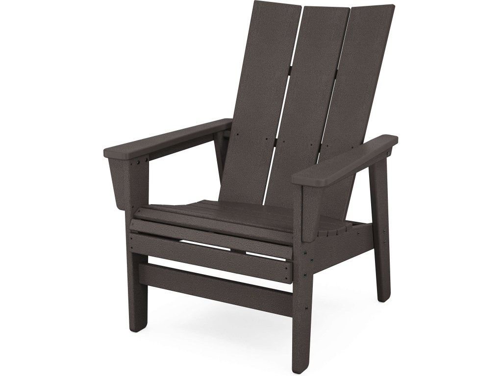 Modern Grand Upright Adirondack Chair In Vintage Finish