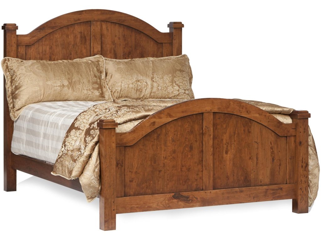 Arched Panel Bed With Low Footboard