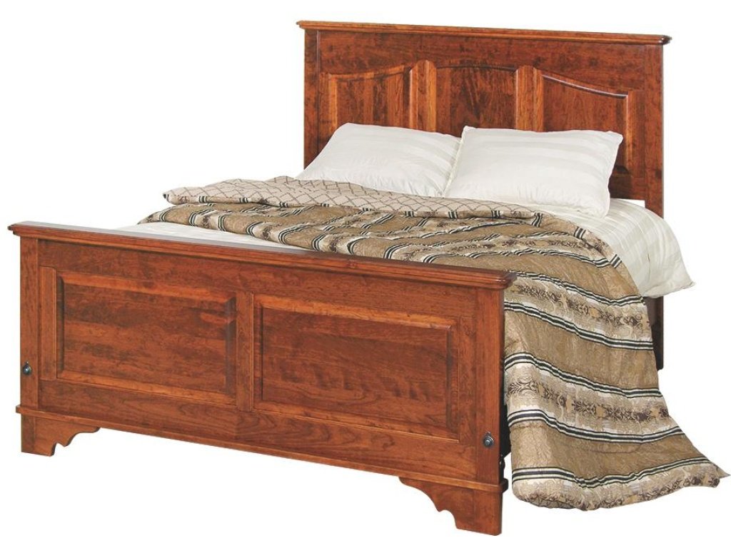 Panel Bed With Footboard Storage