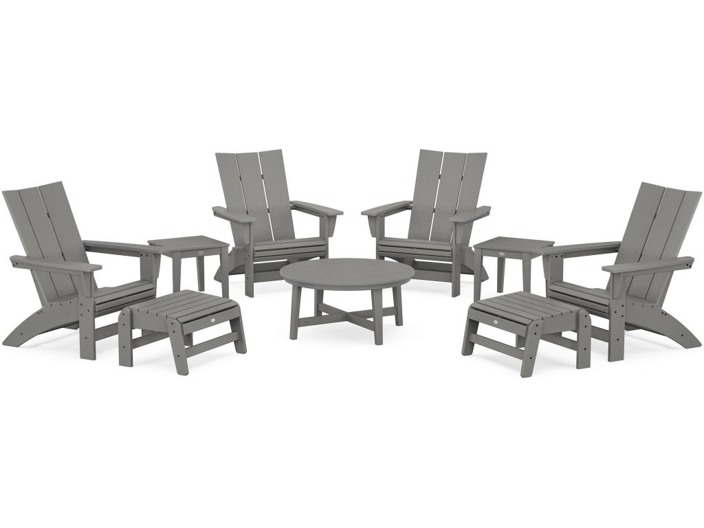 Modern Grand Adirondack 9-Piece Conversation Set