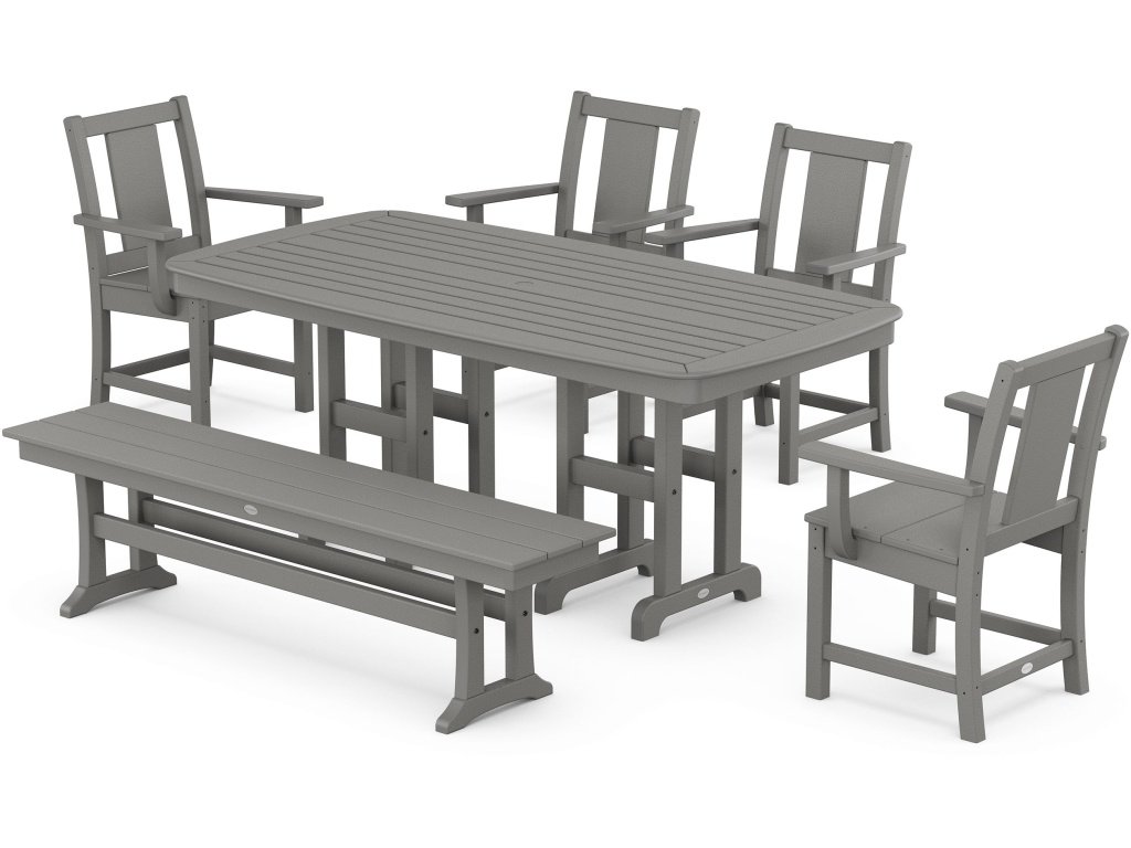 Prairie 6-Piece Dining Set With Bench