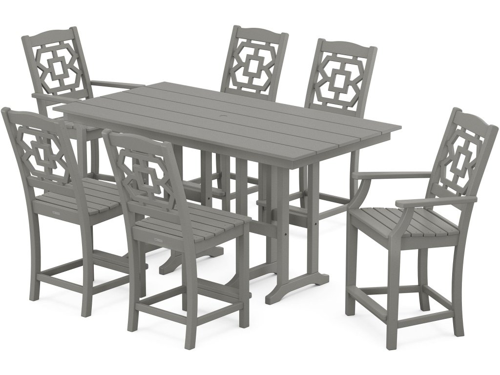 Chinoiserie 7-Piece Farmhouse Counter Set