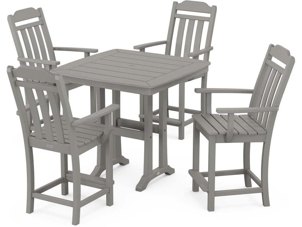 Country Living 5-Piece Counter Set With Trestle Legs