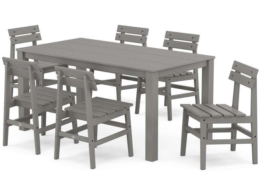 Modern Studio Plaza Chair 7-Piece Parsons Table Dining Set