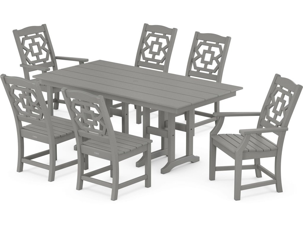 Chinoiserie 7-Piece Farmhouse Dining Set