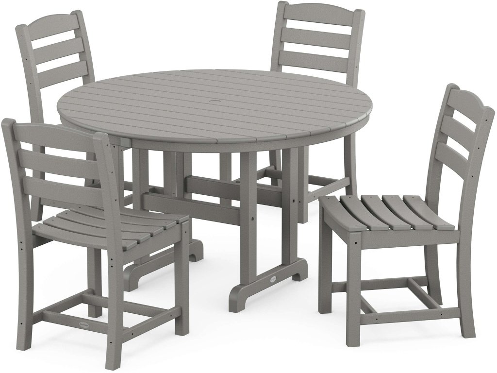 La Casa Café Side Chair 5-Piece Round Farmhouse Dining Set