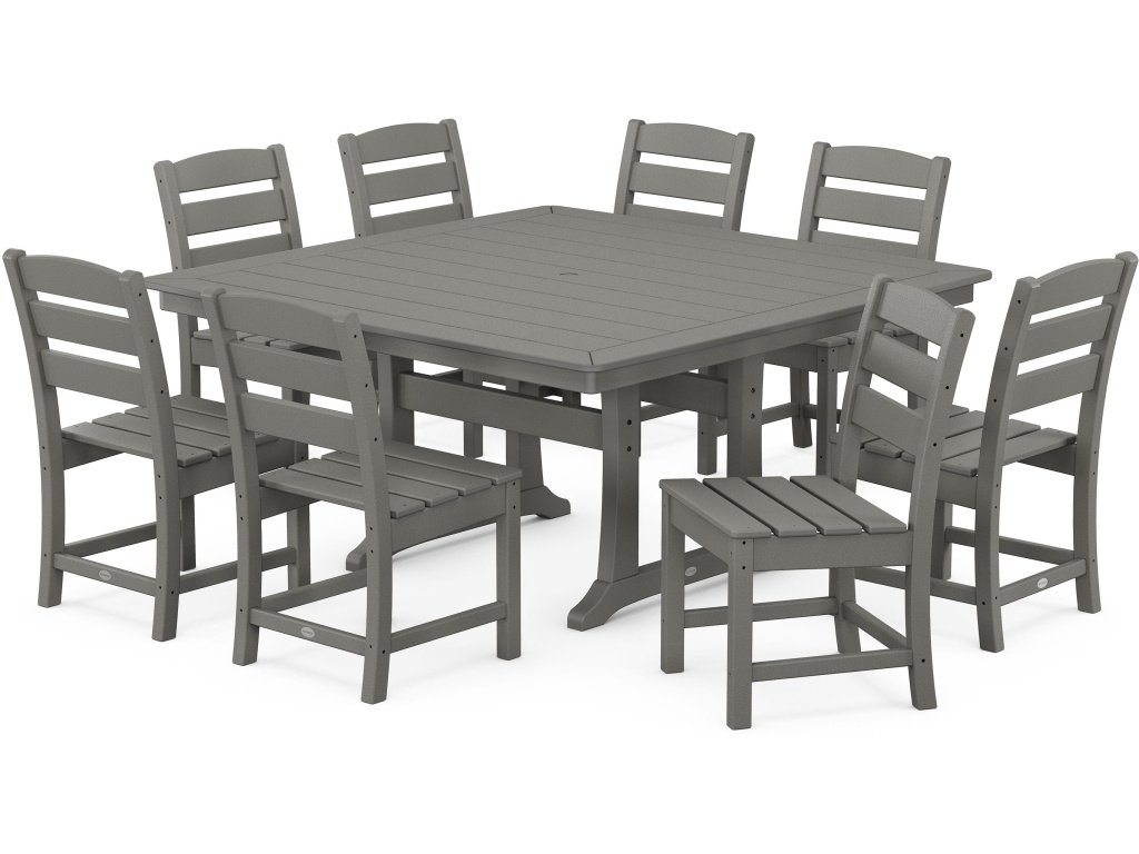 Lakeside 9-Piece Nautical Trestle Dining Set