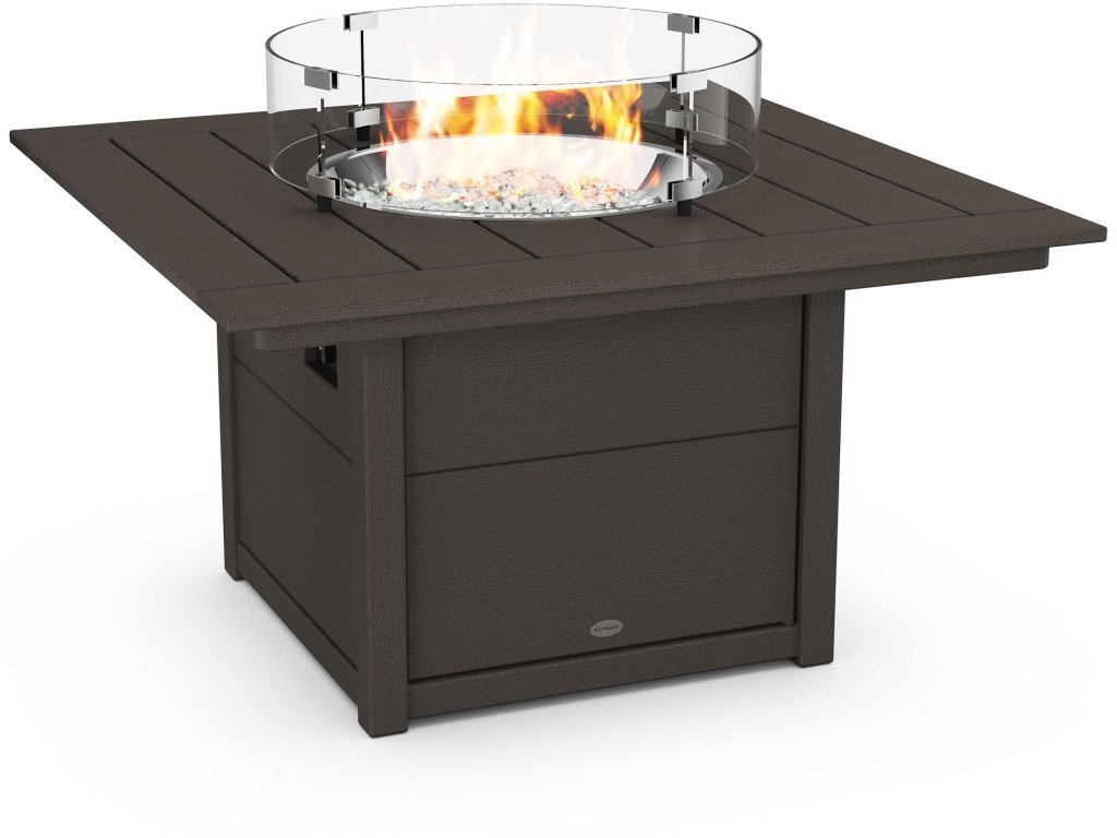 Square 42" Fire Pit Table In Vintage Finish