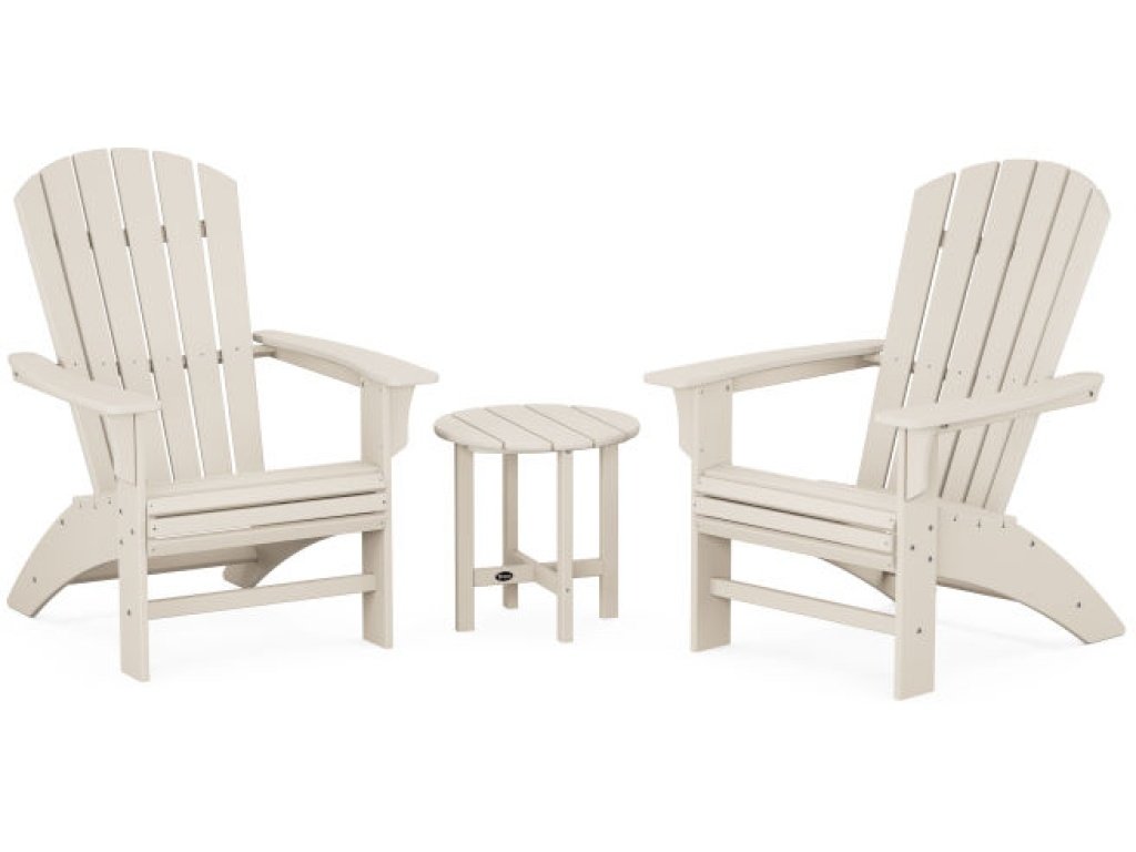 Yacht Club 3-Piece Curveback Adirondack Set