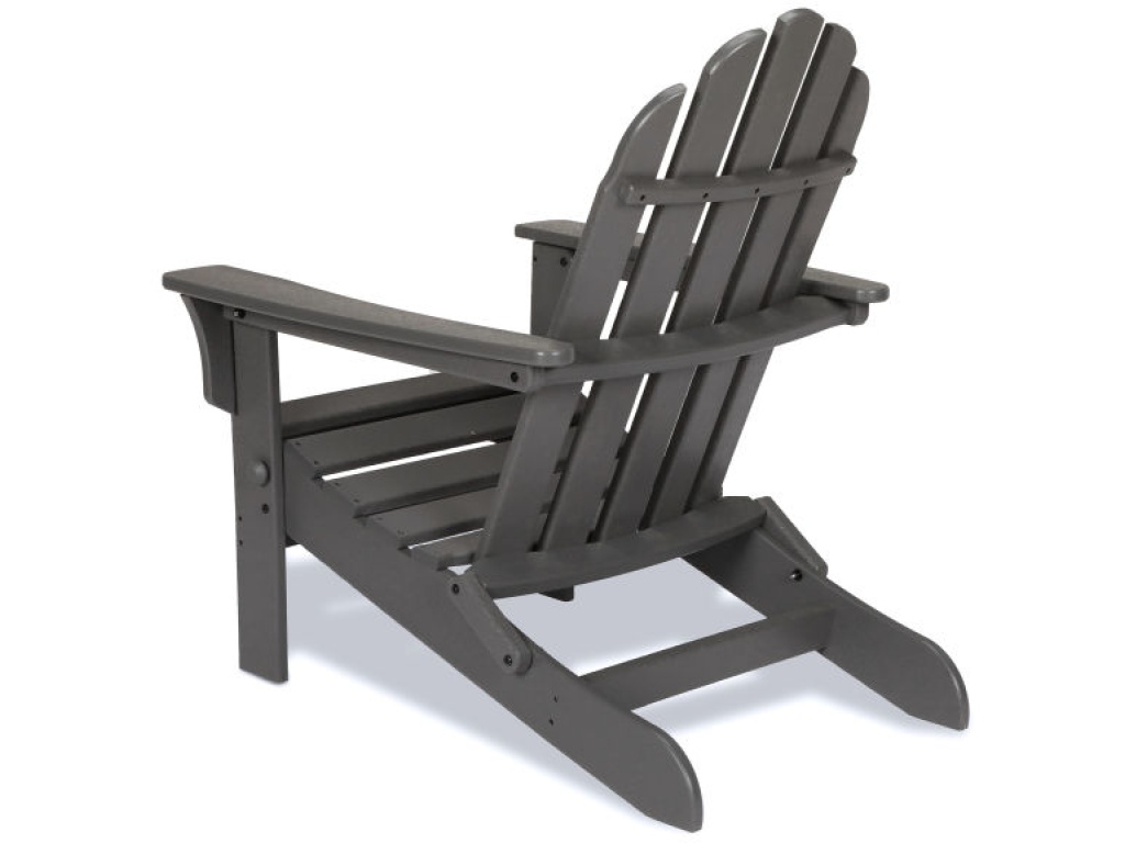 Trex Outdoor Furniture Cape Cod Folding Adirondack Set with Side Table ...