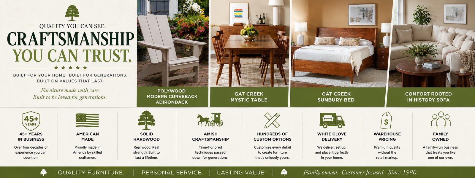 Warehouse Showrooms promotional furniture banner