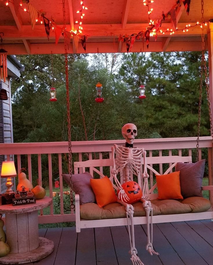 Spooktacular Ways to Decorate Your Porch Swing for Halloween